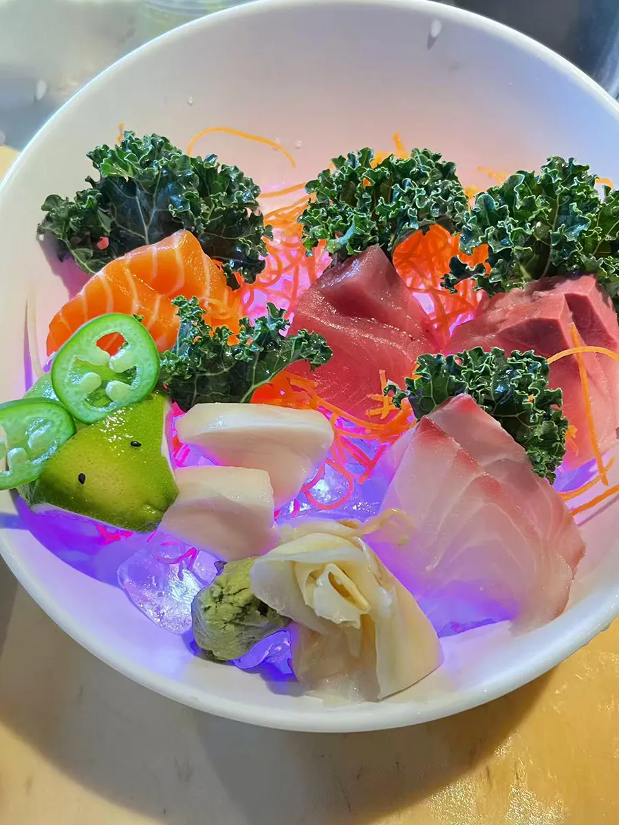 fresh sashimi platter at Fancy Q Sushi & Thai, an Asian Fusion Restaurant in Davenport